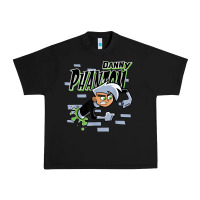 Black Danny Phantom Coming Through Brick Wall Urban Heavy Tee - InspiraDesign