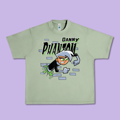 Danny Phantom Coming Through Brick Wall Urban Heavy Tee Designed By Inspiradesign