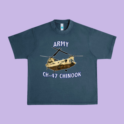Army Ch-47 Chinook Helicopter Urban Heavy Tee Designed By Inspiradesign