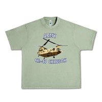 Oil Green ARMY CH-47 CHINOOK HELICOPTER Urban Heavy Tee - InspiraDesign