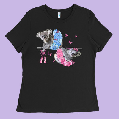 Koalas With Tutu Ladies Tee Designed By Lillyallendesigns