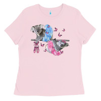 Bubblegum Pink Koalas With Tutu Ladies Tee - LillyAllenDesigns