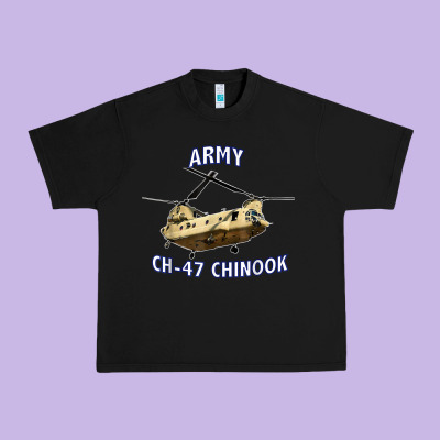 Army Ch-47 Chinook Helicopter Urban Heavy Tee Designed By Inspiradesign