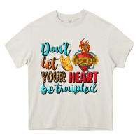 Cream Don't Let Your Heart Be Troupled Heavy Core Tee - BundleAndBundleShop