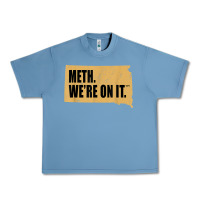 Pebble Blue mens meth we're on it south dakota anti drugs campaign vintage t shirt Urban Heavy Tee - ArtChic
