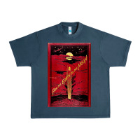 Midnight Navy From The Earth To The Moon Jules Verne Book Cover Design Urban Heavy Tee - ArtChic