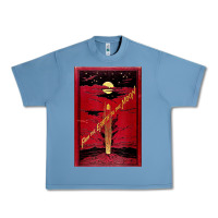 Pebble Blue From The Earth To The Moon Jules Verne Book Cover Design Urban Heavy Tee - ArtChic