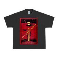 Pigment Black From The Earth To The Moon Jules Verne Book Cover Design Urban Heavy Tee - ArtChic