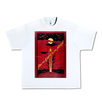 White From The Earth To The Moon Jules Verne Book Cover Design Urban Heavy Tee - ArtChic