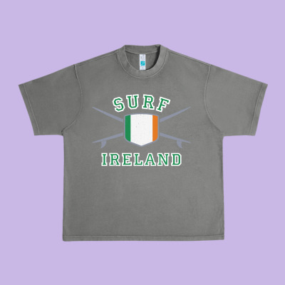Ireland Surfing Hoodie  Irish Flag Surfboards Design Urban Heavy Tee Designed By Artchic