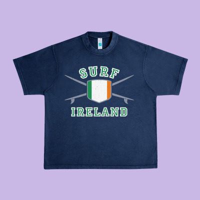 Ireland Surfing Hoodie  Irish Flag Surfboards Design Urban Heavy Tee Designed By Artchic