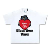 White resto, black bear diner Urban Heavy Tee - ArtChic