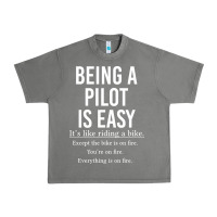 Tornado Funny Pilot Gift Being A Pilot Is Easy Urban Heavy Tee - ArtChic