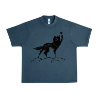 Midnight Navy fantastic mr fox wolf Urban Heavy Tee - ArtChic