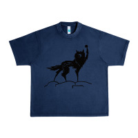 Navy fantastic mr fox wolf Urban Heavy Tee - ArtChic