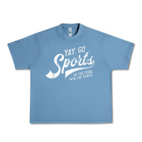 Pebble Blue Yay Go Sports Vintage Funny Sports Urban Heavy Tee - ArtChic