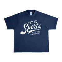 Navy Yay Go Sports Vintage Funny Sports Urban Heavy Tee - ArtChic