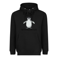 Black I'm Not Short I'm Penguin Size Heavyweight Hoodie - Bettercallsaul