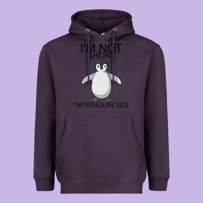 I'm Not Short I'm Penguin Size Heavyweight Hoodie Designed By Bettercallsaul