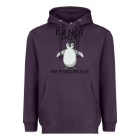Plum I'm Not Short I'm Penguin Size Heavyweight Hoodie - Bettercallsaul