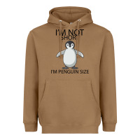 Toasted Coconut I'm Not Short I'm Penguin Size Heavyweight Hoodie - Bettercallsaul