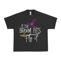 Pigment Black if the broom fit fly it Urban Heavy Tee - ArtChic