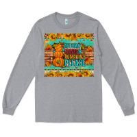 Heather Grey Autumn leaves and pumpkin please Long Sleeve Tee - Artiststas