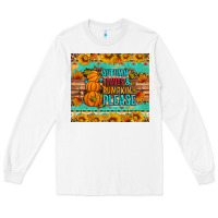 White Autumn leaves and pumpkin please Long Sleeve Tee - Artiststas
