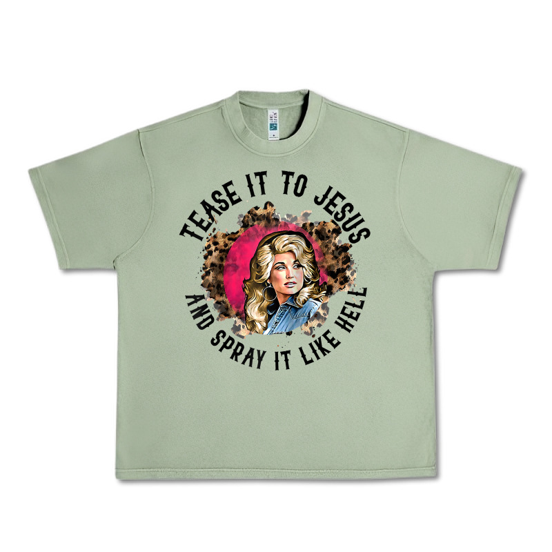 Tease It To Jesus And Spray It Like Hell Leopard Western Raglan Baseba Urban Heavy Tee by ArtChic | Teevron