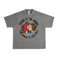 Tornado tease it to jesus and spray it like hell leopard western raglan baseba Urban Heavy Tee - ArtChic