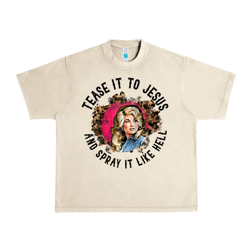 Tease It To Jesus And Spray It Like Hell Leopard Western Raglan Baseba Urban Heavy Tee by ArtChic | Teevron