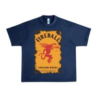 Navy fireball cinnamon whisky Urban Heavy Tee - ArtChic