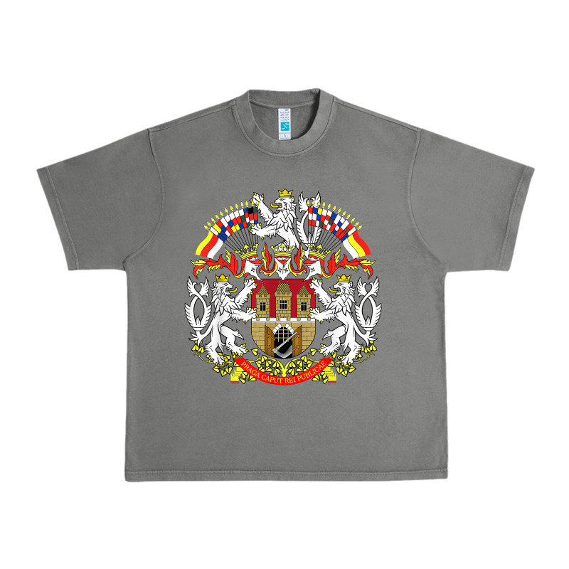Praha Prague Czech Republic Coat Of Arms Ex Czechoslovakia T Shirt Urban Heavy Tee by ArtChic | Teevron