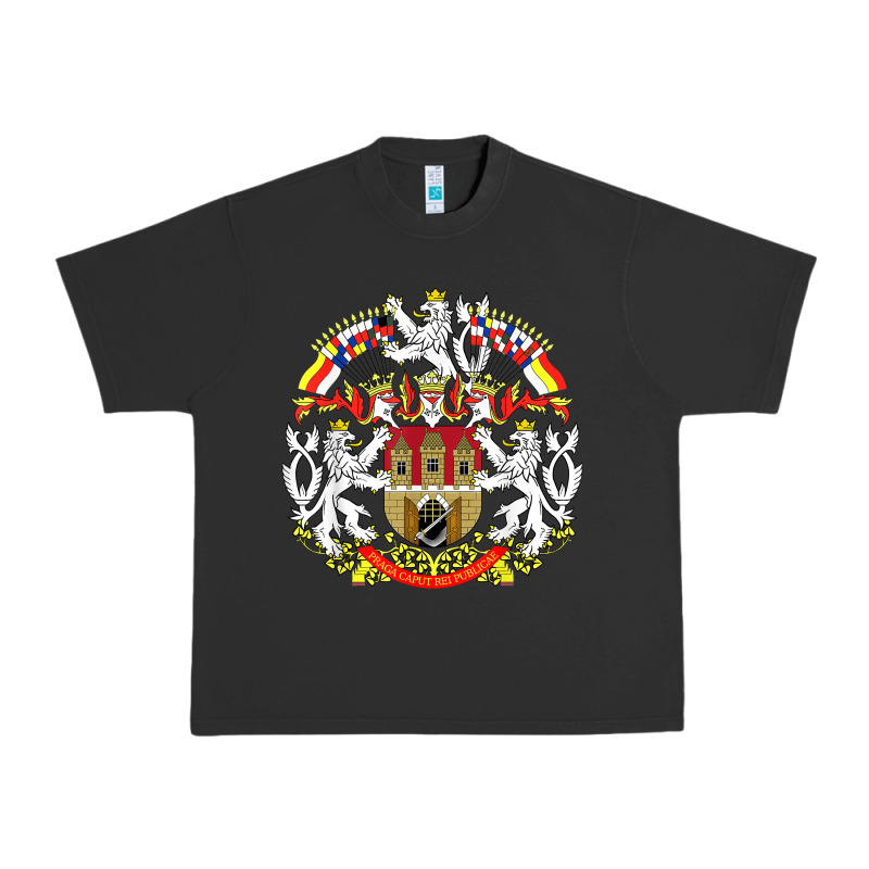 Praha Prague Czech Republic Coat Of Arms Ex Czechoslovakia T Shirt Urban Heavy Tee by ArtChic | Teevron