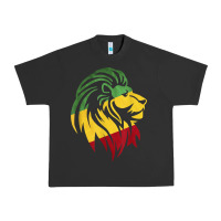 Pigment Black Lion of Judah Reggae, Rasta, Ethiopia Jamaican Roots Urban Heavy Tee - ArtChic