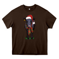 Chocolate Brown black angus Heavy Core Tee - RanaPortraitStore