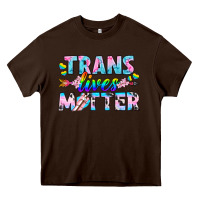 Chocolate Brown Western LGBTQ+ Trans Lives Matter Heavy Core Tee - BundleAndBundleShop