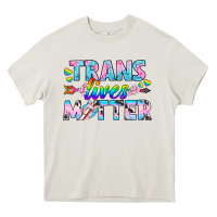 Cream Western LGBTQ+ Trans Lives Matter Heavy Core Tee - BundleAndBundleShop
