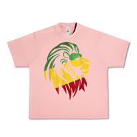 Salmon Lion of Judah Reggae, Rasta, Ethiopia Jamaican Roots Urban Heavy Tee - ArtChic