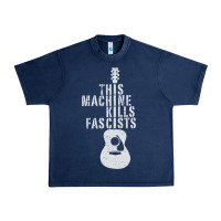 Navy This Machine Kills Fascists Urban Heavy Tee - ArtChic