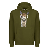 Army Green alpaca Premium Hoodie - BarkalooDesign