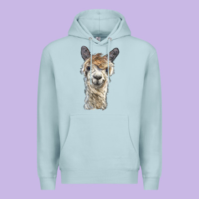 Alpaca Premium Hoodie Designed By Barkaloodesign