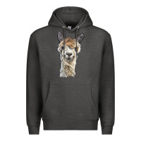 Charcoal Heather alpaca Premium Hoodie - BarkalooDesign