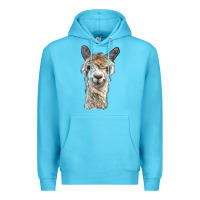 Ocean Blue alpaca Premium Hoodie - BarkalooDesign