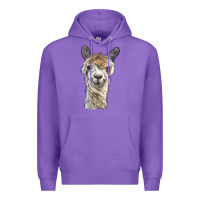 Purple alpaca Premium Hoodie - BarkalooDesign
