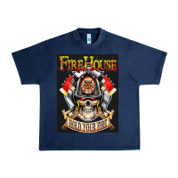 Navy firehouse rock love Urban Heavy Tee - ArtChic