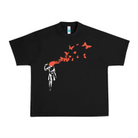 Black banksy headshot butterfly Urban Heavy Tee - ArtChic