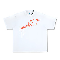 Banksy Headshot Butterfly Urban Heavy Tee | Teevron