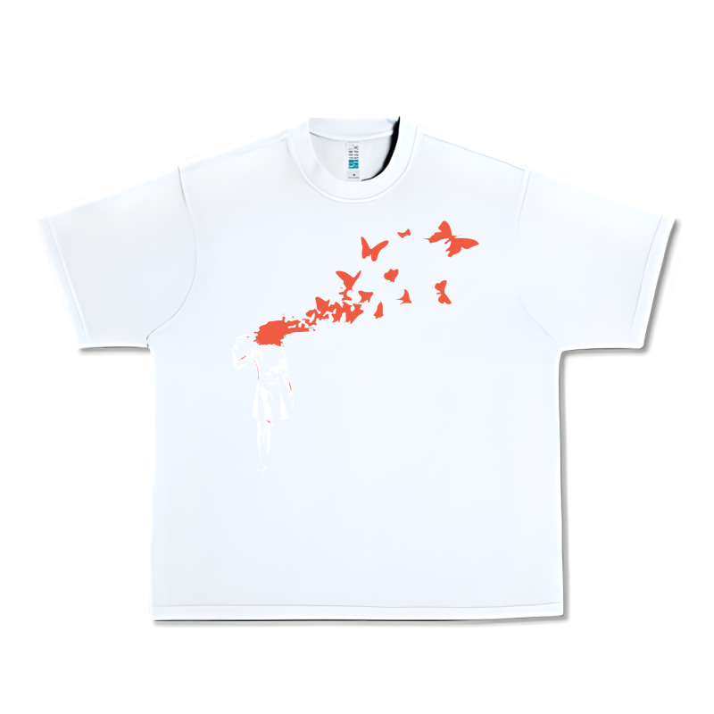 Banksy Headshot Butterfly Urban Heavy Tee by ArtChic | Teevron