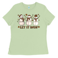 Matcha Let It Snow Snowmen Ladies Tee - LillyAllenDesigns